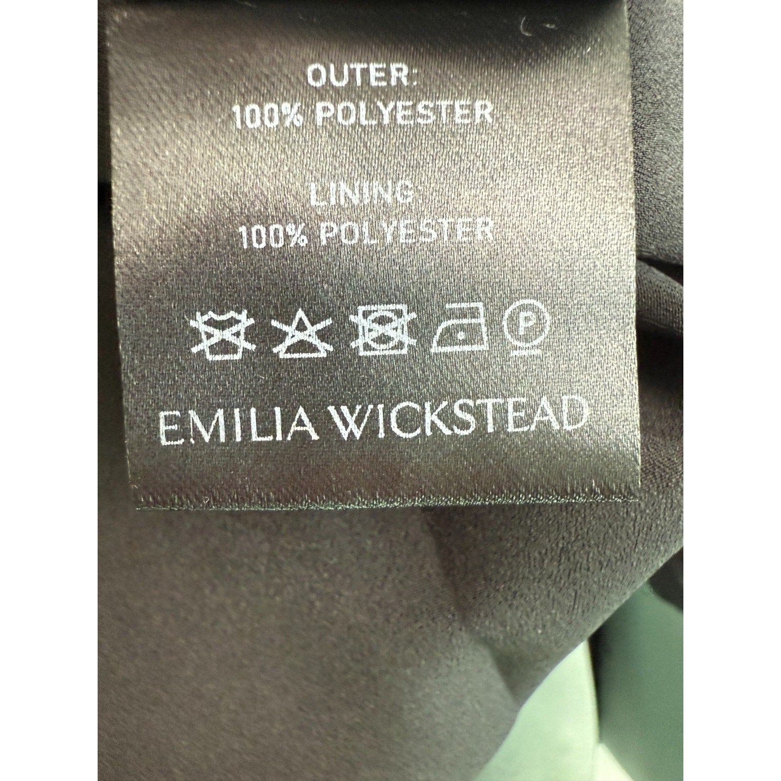 Emilia Wickstead Rose on Pistachio Melina Off Shoulder Dress  US 10 / UK 14