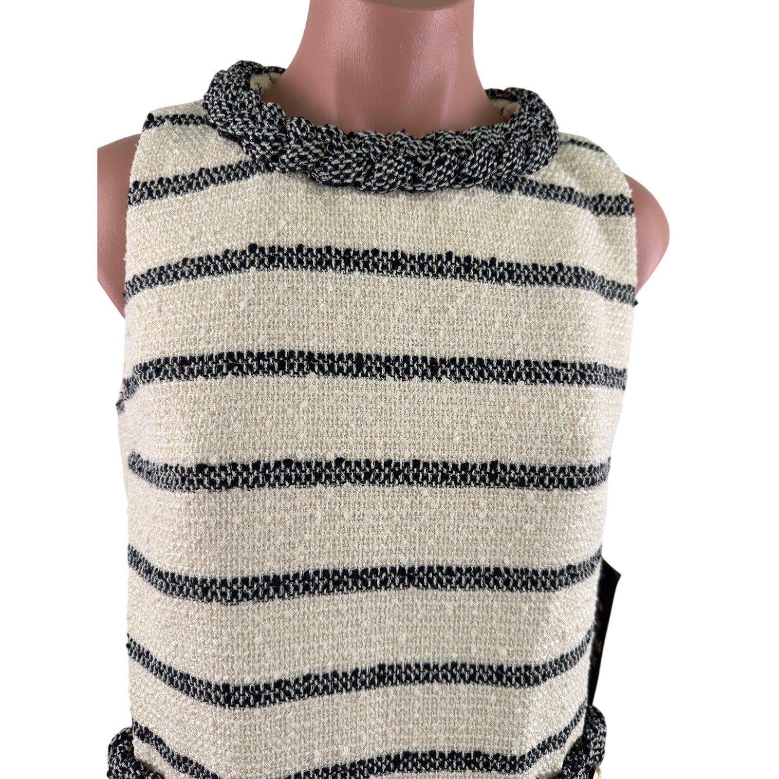 Tuckernuck Tweed Sleeveless Jackie Dress Navy Stripes  Size S