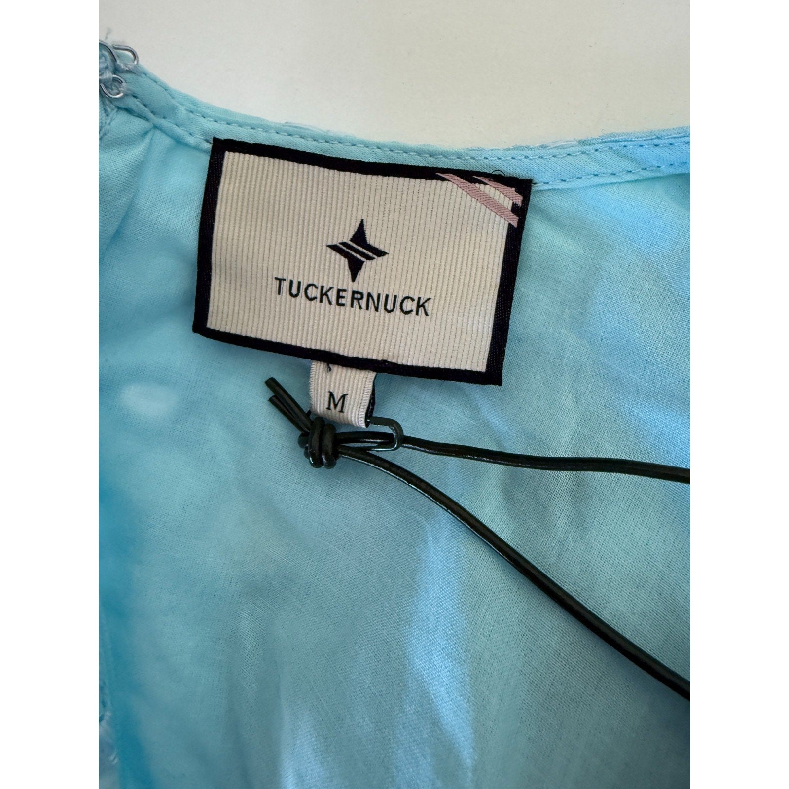 Tuckernuck Aqua Floral Lace Camilla Embroidered Floral Mini Dress Size XL