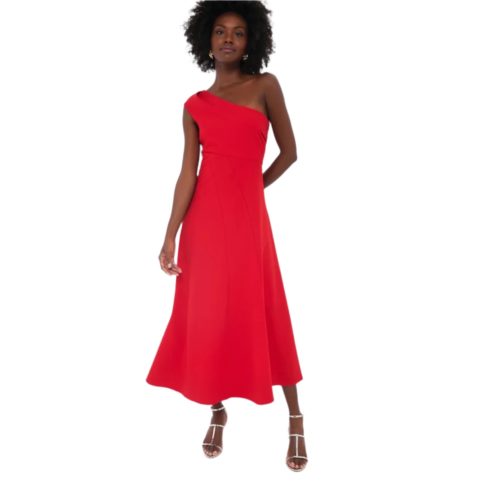 Tuckernuck x India Hicks Scarlet Carmen One Shoulder Dress Medium