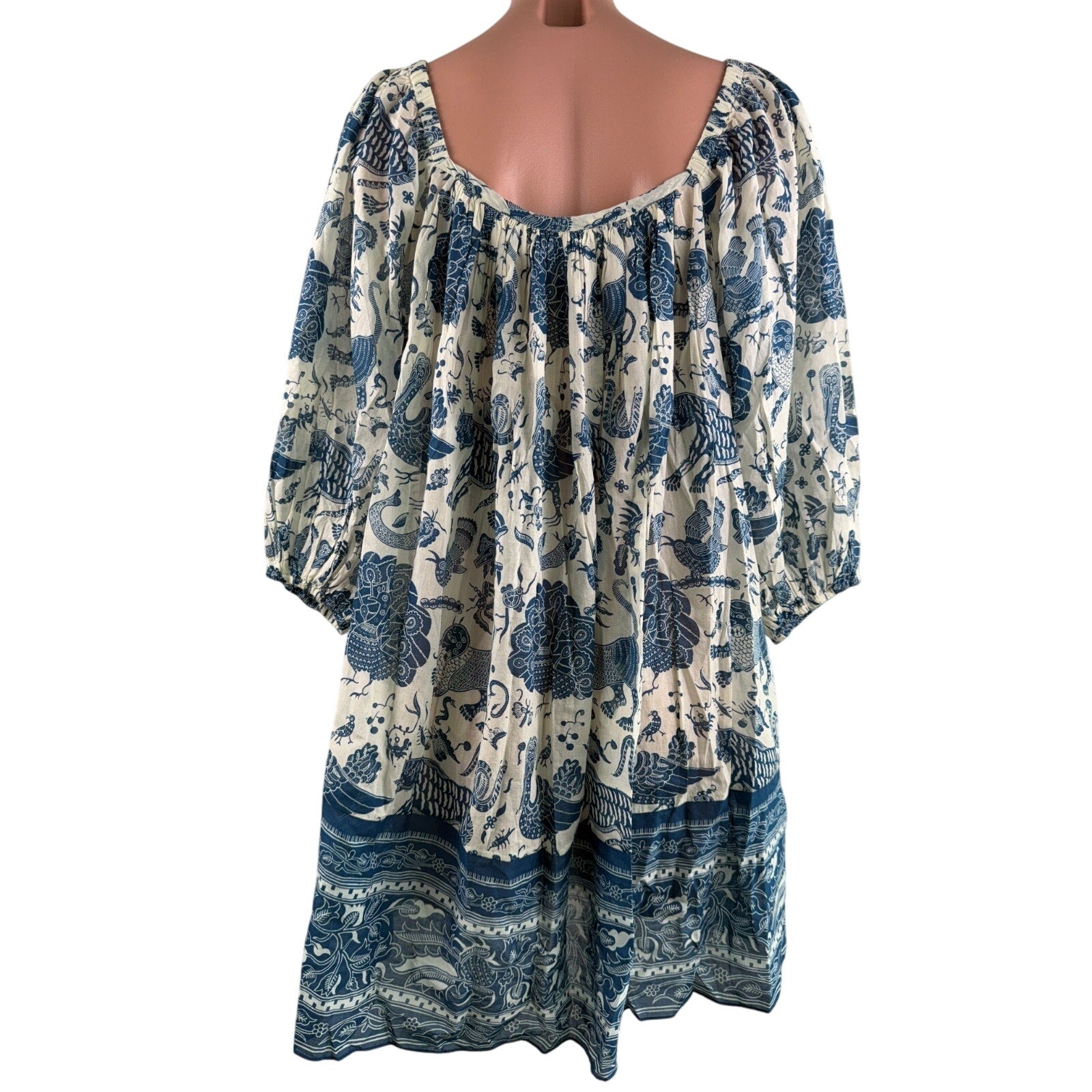 Rhode Sariska Safari Ruby Border Print Relaxed Fit Mini Dress  Size XS