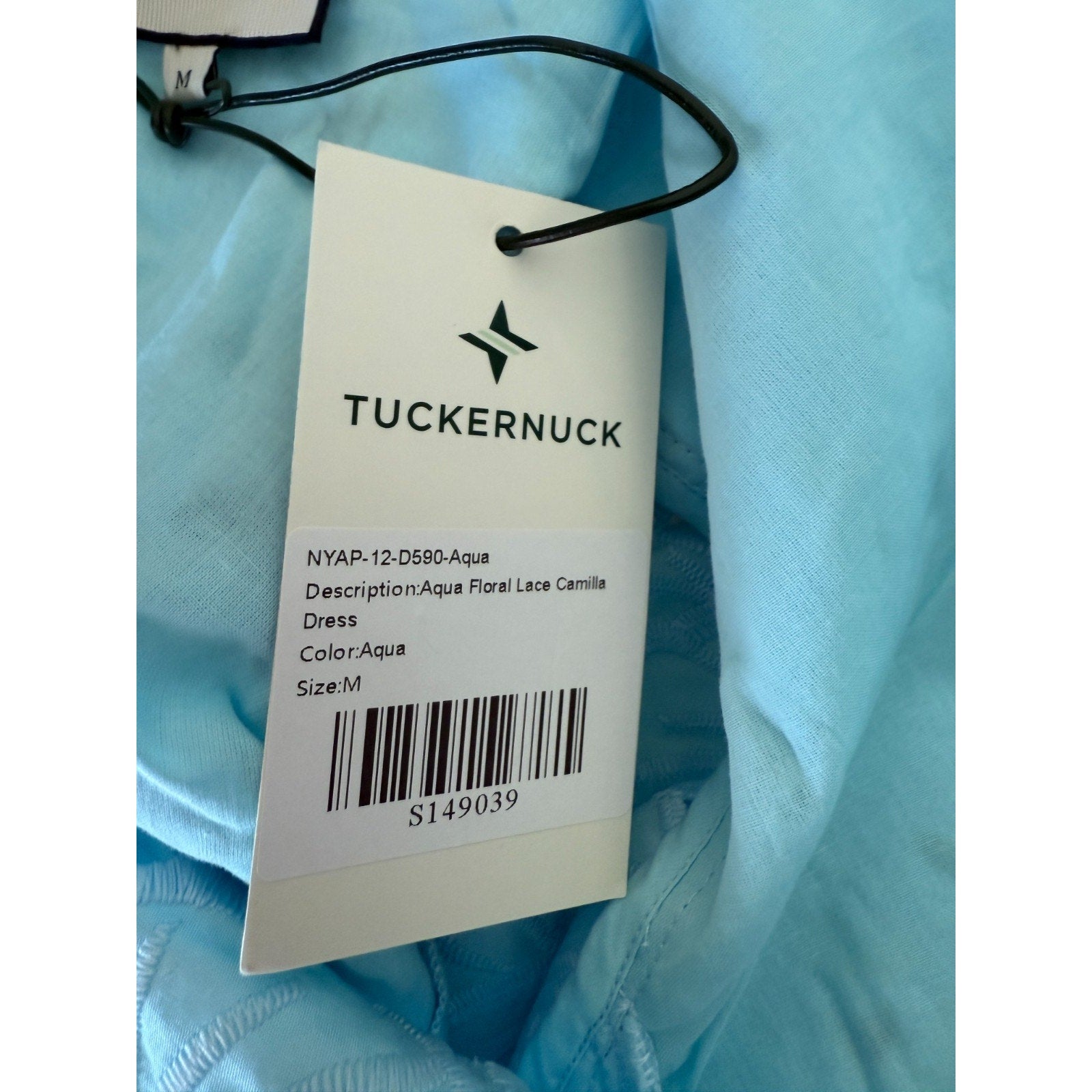 Tuckernuck Aqua Floral Lace Camilla Embroidered Floral Mini Dress Size XL