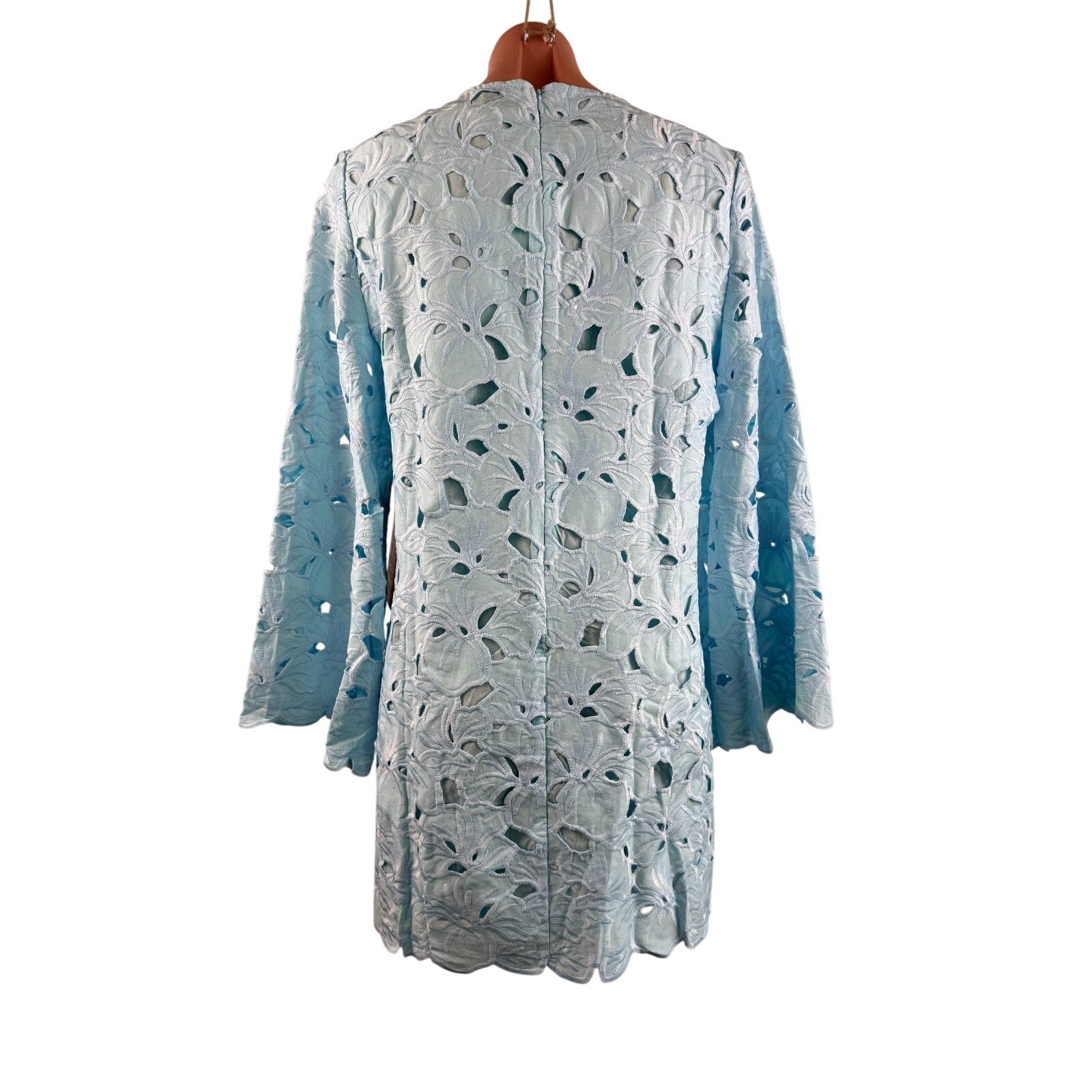 Tuckernuck Aqua Floral Lace Camilla Embroidered Floral Mini Dress Size XL