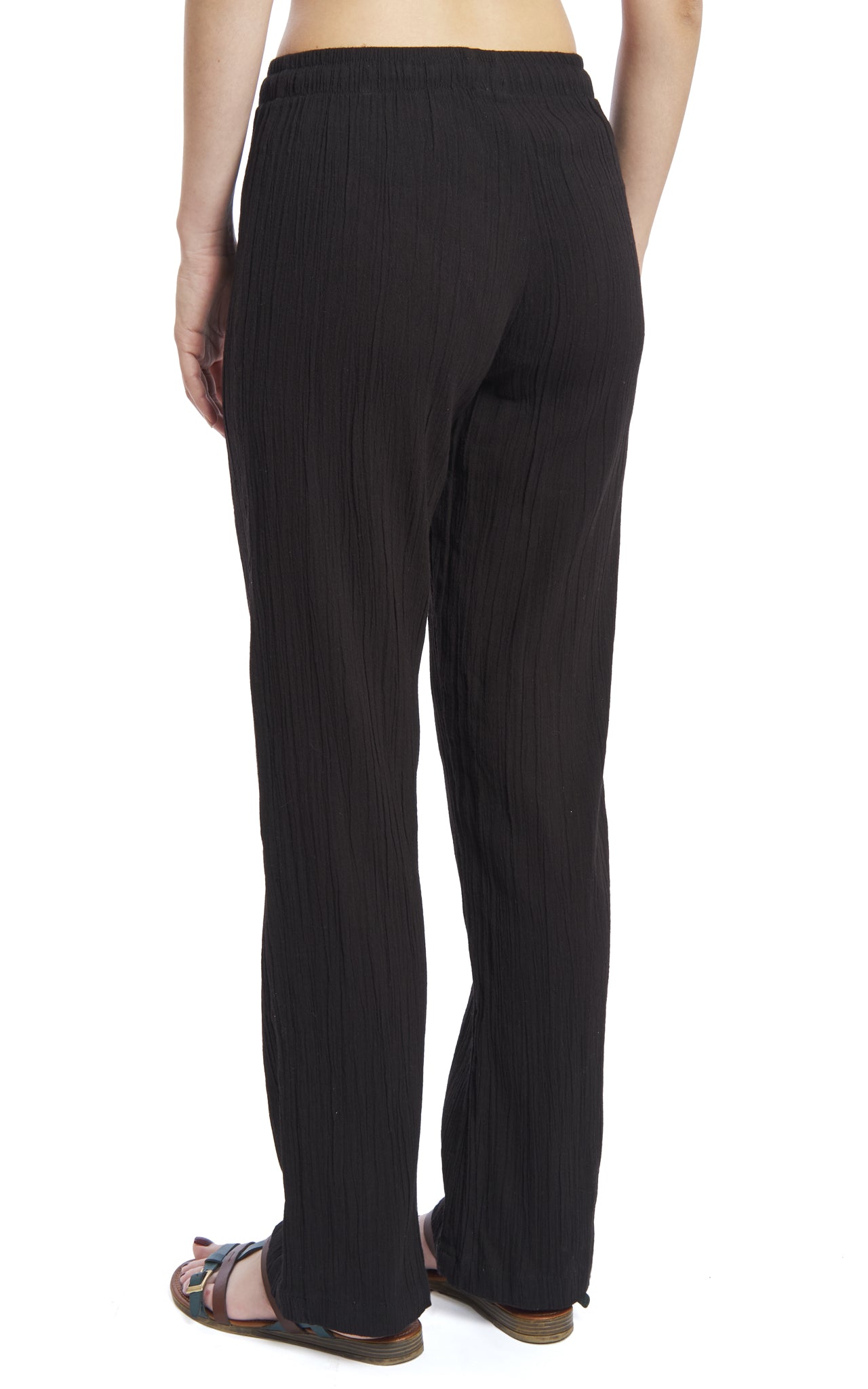 Women's Gauze Cotton Beach and PJ Pants (Black)