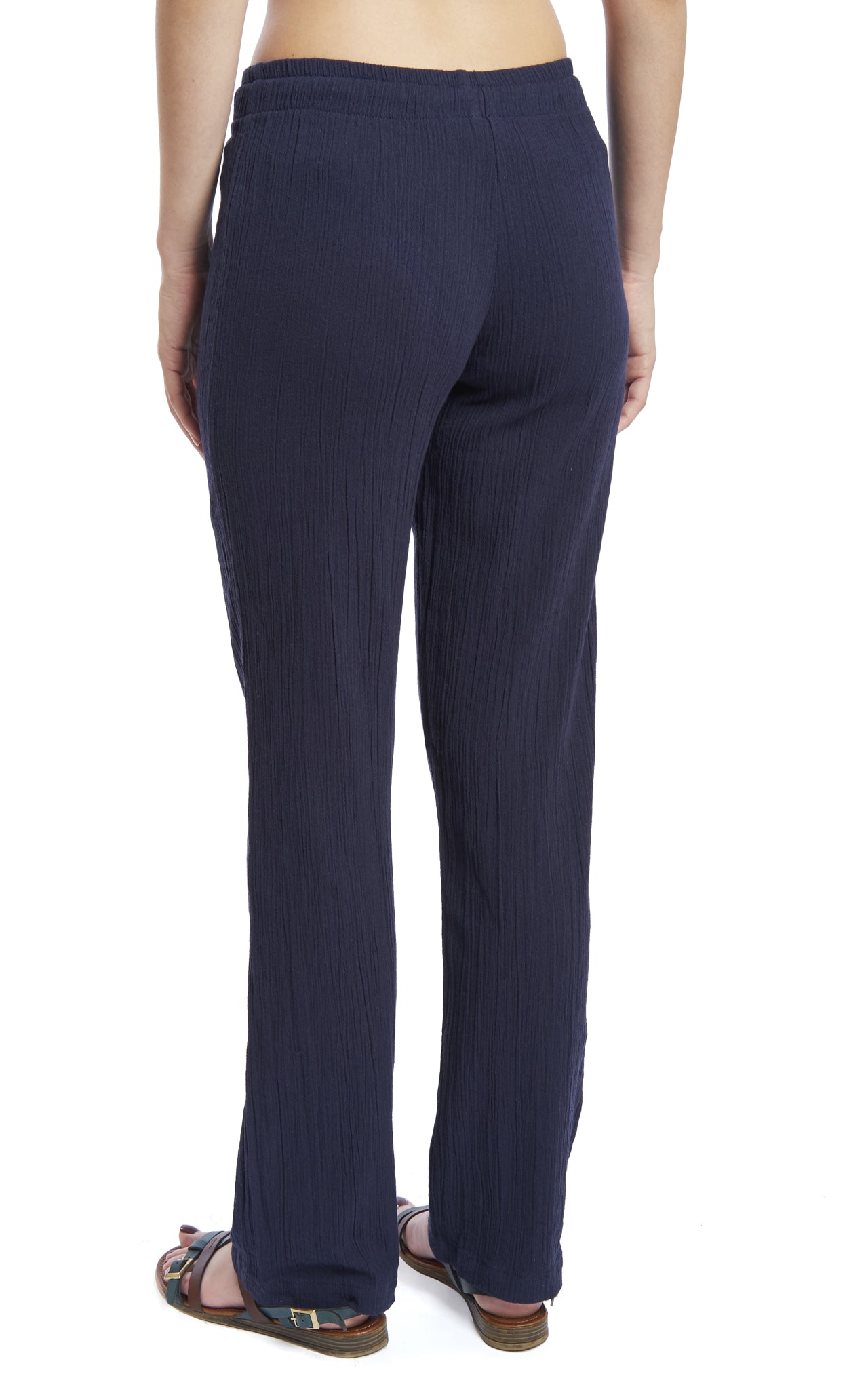 Women's Gauze Cotton Beach and PJ Pants (Navy Blue)