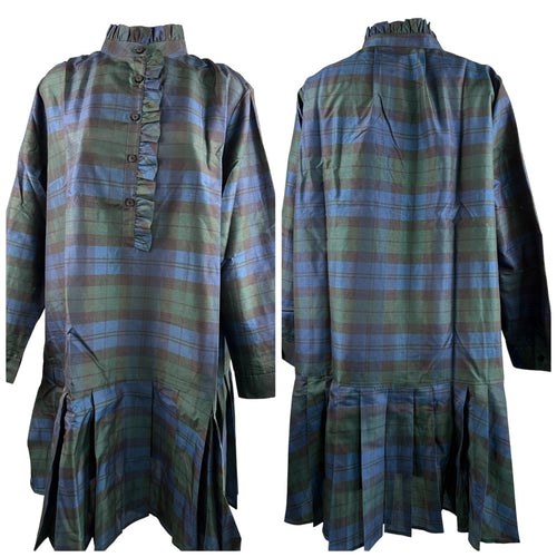 Tuckernuck Blackwatch Tate Plaid Callahan Long Sleeve Mini Dress Size XXL