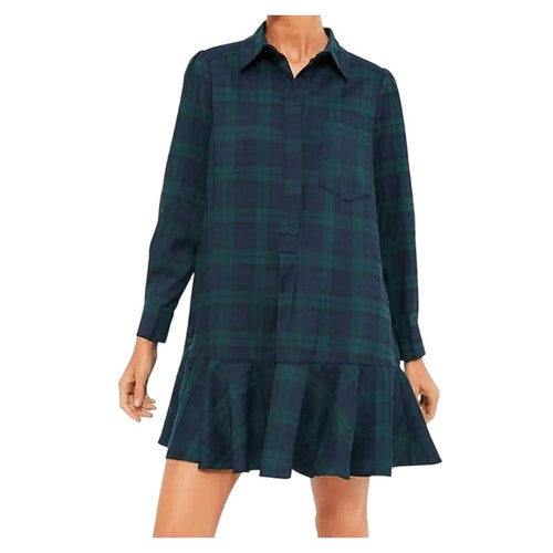 Tuckernuck Blackwatch Tate Plaid Callahan Long Sleeve Mini Dress Size XXL