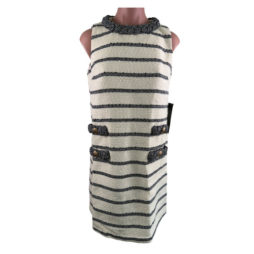 Tuckernuck Tweed Sleeveless Jackie Dress Navy Stripes  Size S