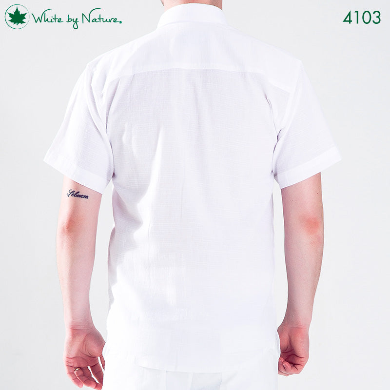 Back of Men's Short Sleeve Cotton Shirt