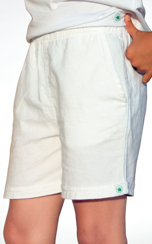 Boys' Casual White Cotton Beach Short